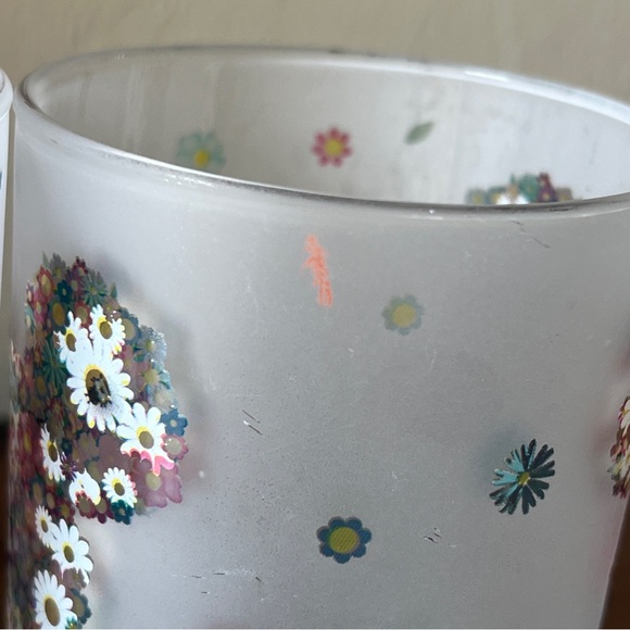 Disney Mickey & Minnie Mouse Floral Frosted Glass Cup Set - Picture 8 of 11